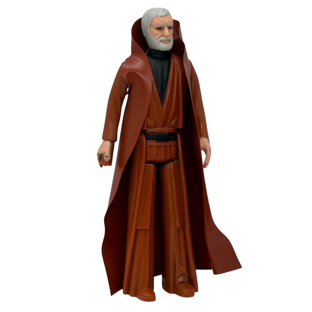 Vintage 1977 Kenner Star Wars Obi-Wan Ben Kenobi Action Figure Brown Vinyl Cape